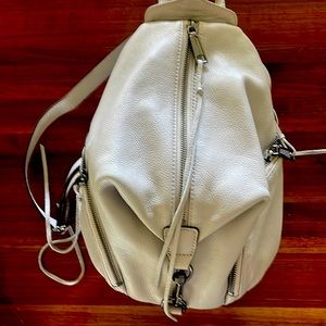 Rebecca Minkoff Julian Pebbled Leather Grey backpack